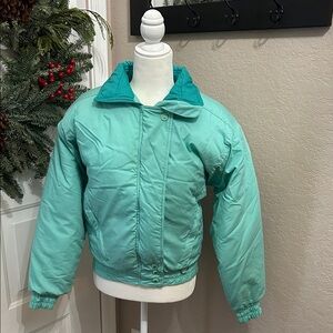 Ski Lion Women’s Mint and Teal 1980’s Ski Jacket